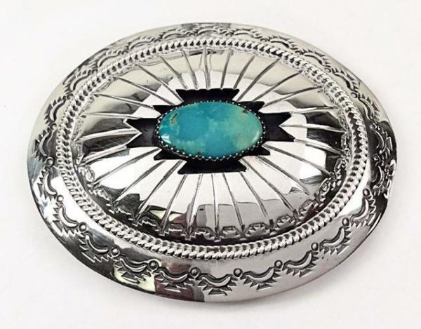Navajo Wilbert Muskett Sr. Shadow Boxed Belt Buckle