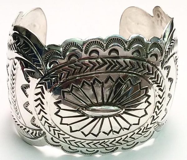 Carson Blackgoat Stamped Sterling Silver Cuff