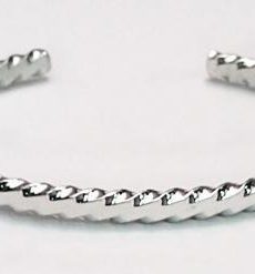 Navajo Elaine Tahe Silver Flat Twist Cuff